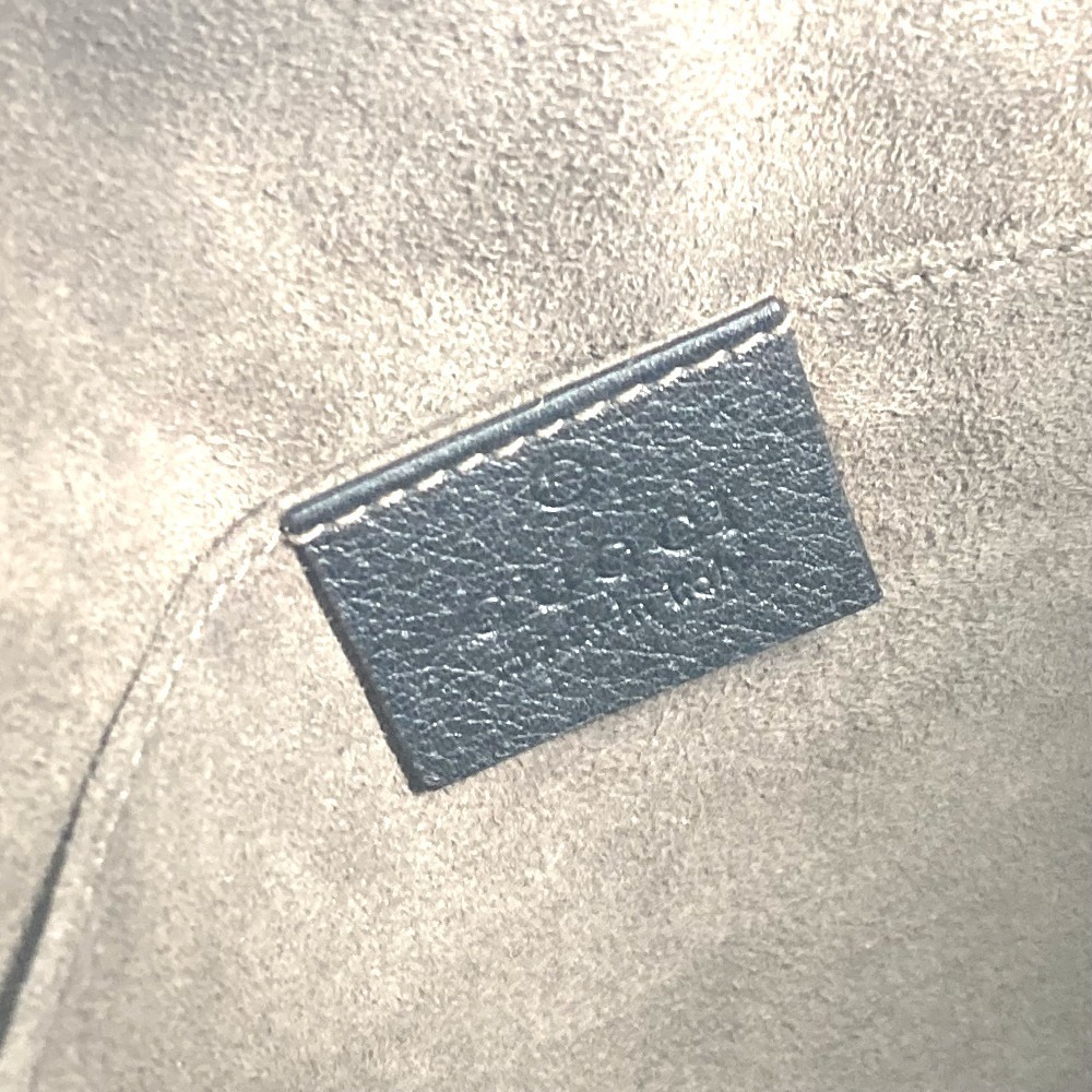 GUCCI Clutch Bag Web Stripe Logo Shoulder Clutch Leather Black - Picture 11 of 15